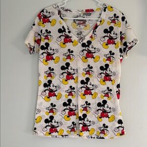 Disney Mickey Mouse Patterned Tee - Red, Yellow, Black